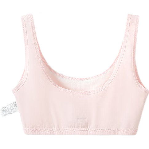 BALABALA Girls' Underwear, Puberty Anti-Exposure, Anti-Nipple Children's Camisole, Teen Bra, 209925195002