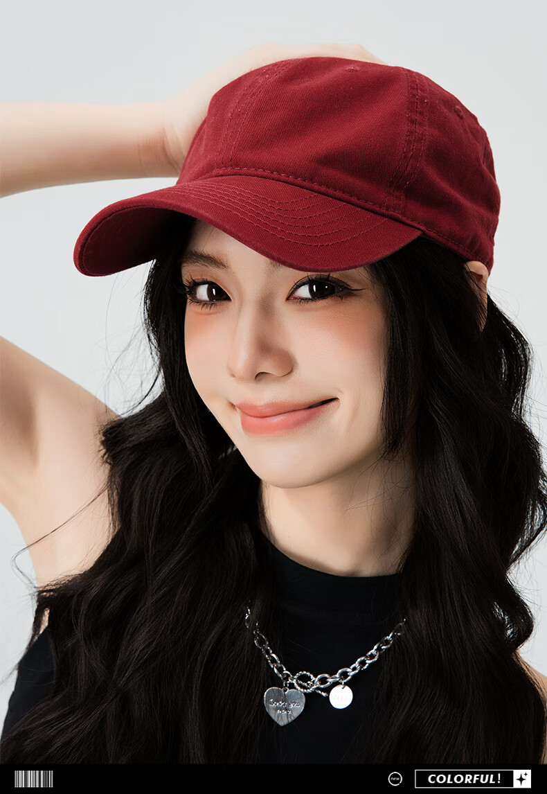 MMOPTOP Washable Solid Color Baseball Cap for Women, All-Season Soft Top Pure Cotton Sun Protection Visor Cap for Men, Sunshade Face-Slimming Cap 4