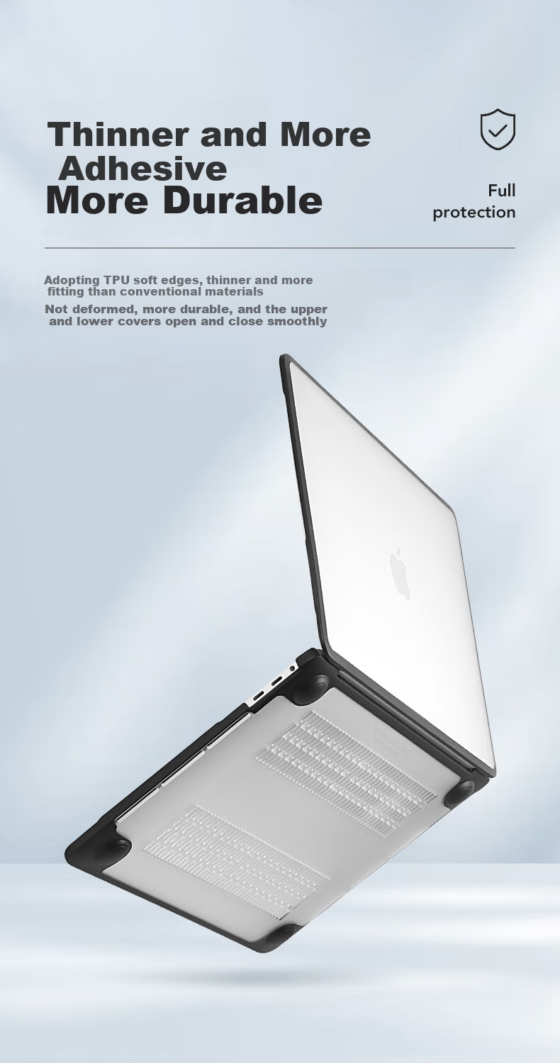 DiYiGongFang Compatible with Apple Laptops, Protective Case for Macbook Pro14 M1/M2/M3/M4/M5 MAX, Ultra-Thin Protective Cover, Silicone Upgraded TPU Soft Edge Outer Shell 2
