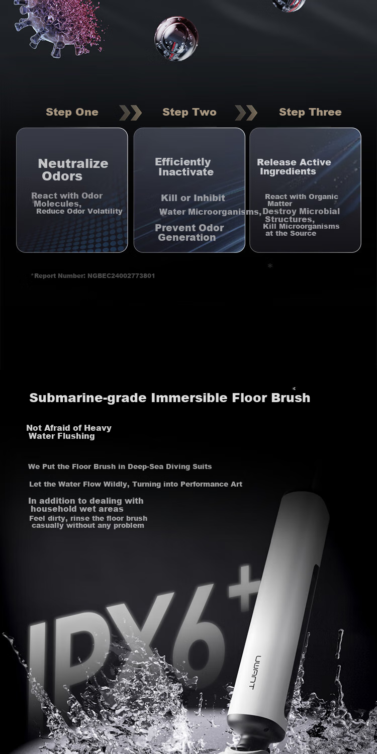UWANT Cloud 2.0 Ultra Floor Scrubber [23kPa Hurricane Suction, No Odor, No Hair Entanglement] Ultra-Thin Flat Mop, All-In Cleaning And Mopping Automatic Self-Cleaning 7