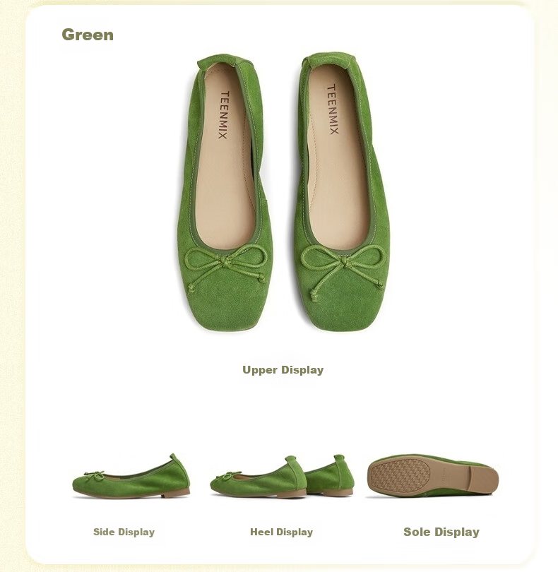 TEENMIX Rainbow Soft Candy Soft-Soled Low-Cut Flats, Ballet Mary Jane Shoes for Women, New Style Flat Shoes 12