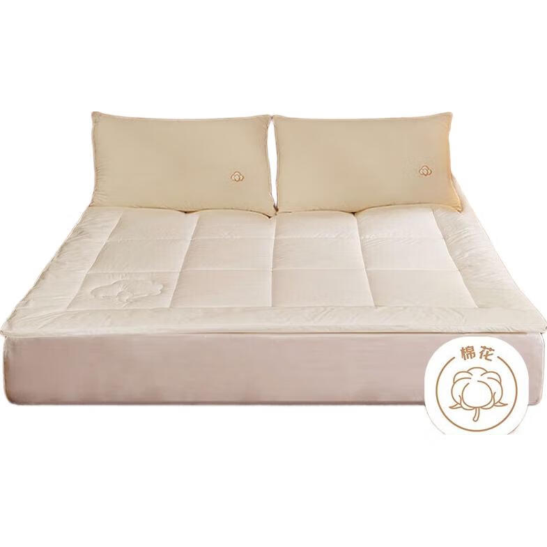 FUANNA 100% Cotton Mattress, Xinjiang Cotton Protective Mattress Pad, Single/double Anti-Slip Foldable Mattress for 1.5-Meter Bed