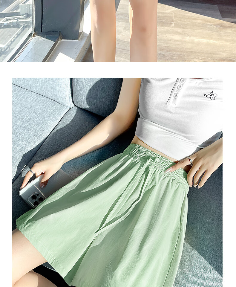 Warrior Women's Shorts 2026 New Summer Ice Silk Sun Protection Quick-Dry Slimming Mid-Length Loose Design Sports Pants 21