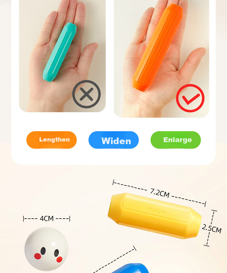 MiDeer Children's Toy Magnetic Rod, Magnetic Building Blocks, Magnetic Toys for Growth PLUS, Magnetic Rod Children's Gift 6