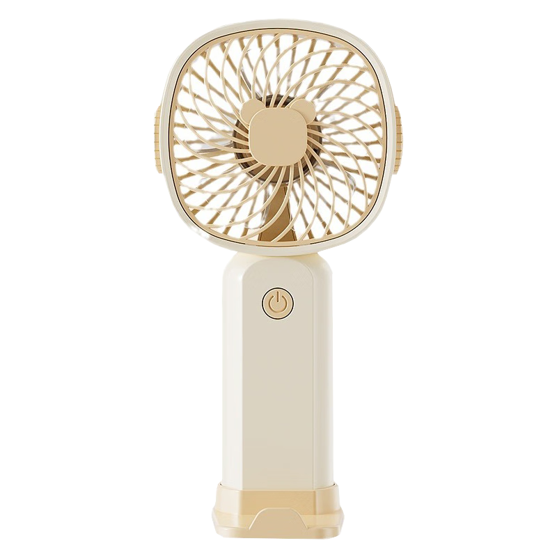 Elifo Handheld Mini Fan, Desktop USB Fan, Dorm Quiet Small Electric Fan, Compact Mini Office Desk Fan, Children's Portable Rechargeable Electric Fan, Cream Yellow
