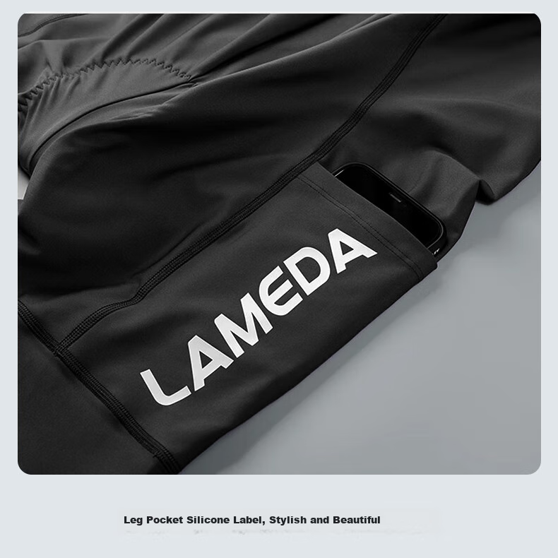 Lameda Cycling Jersey, Road Bike Riding Pants for Women, Suspender Cycling Long Pants, Bicycle Summer Riding Clothes with Seat Cushion, Qingru 14
