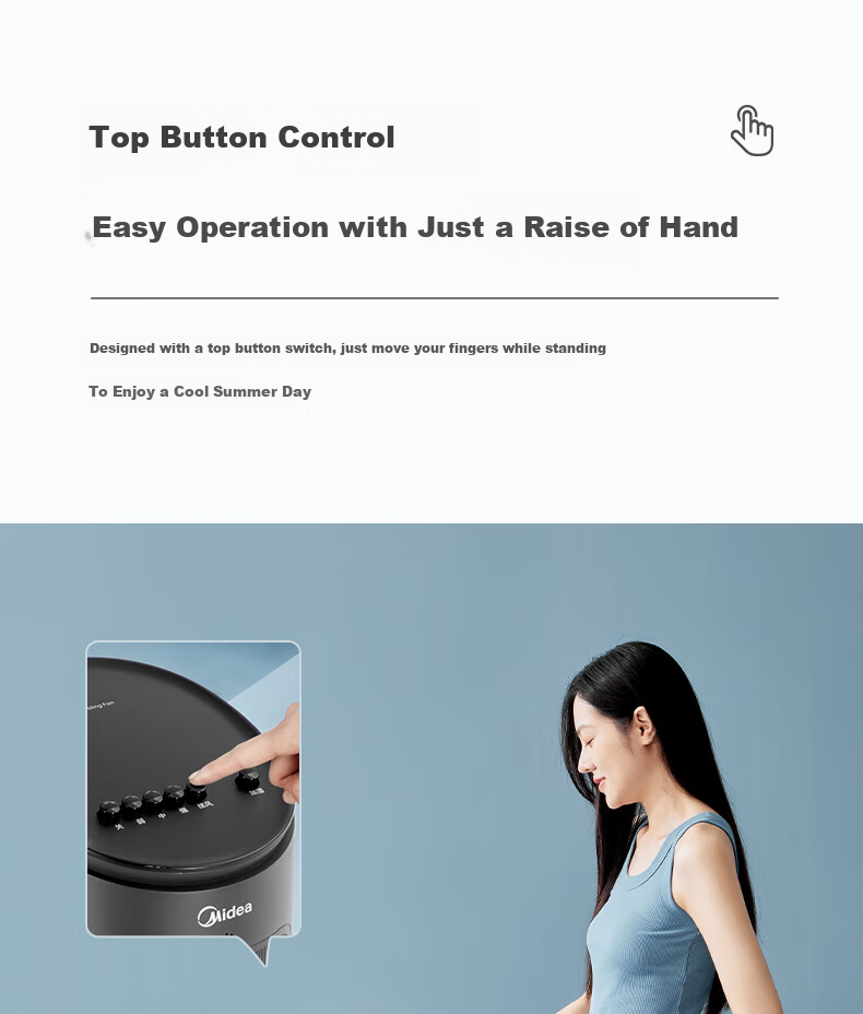 Midea [Cool And Refreshing Fragrance] Humidifying Cooling Home Air Cooler, Purifying Cold Wind Fan, Water-Cooled Bladeless Tower Fan, Floor-Standing Cool Air Machine, Quiet Cooling Fan, Cooling Mini Air Conditioner AAF10MB 14