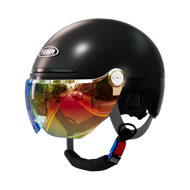 YEMA 3C Certified Electric Vehicle Helmet Women Summer Motorcycle Half Helmet Men New National Standard Class A Summer Sun Protection Lightweight Four Seasons Electric Scooter Safety Helmet 369S Pia B