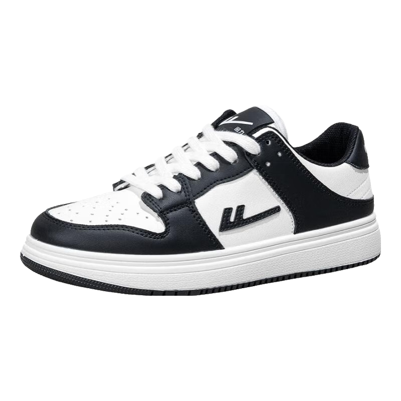 Huili Women's Shoes, Fashionable Color-Block Trendy Sneakers, Versatile Comfortable Height-Increasing Casual Shoes for Female Students, Black And White, Size 37