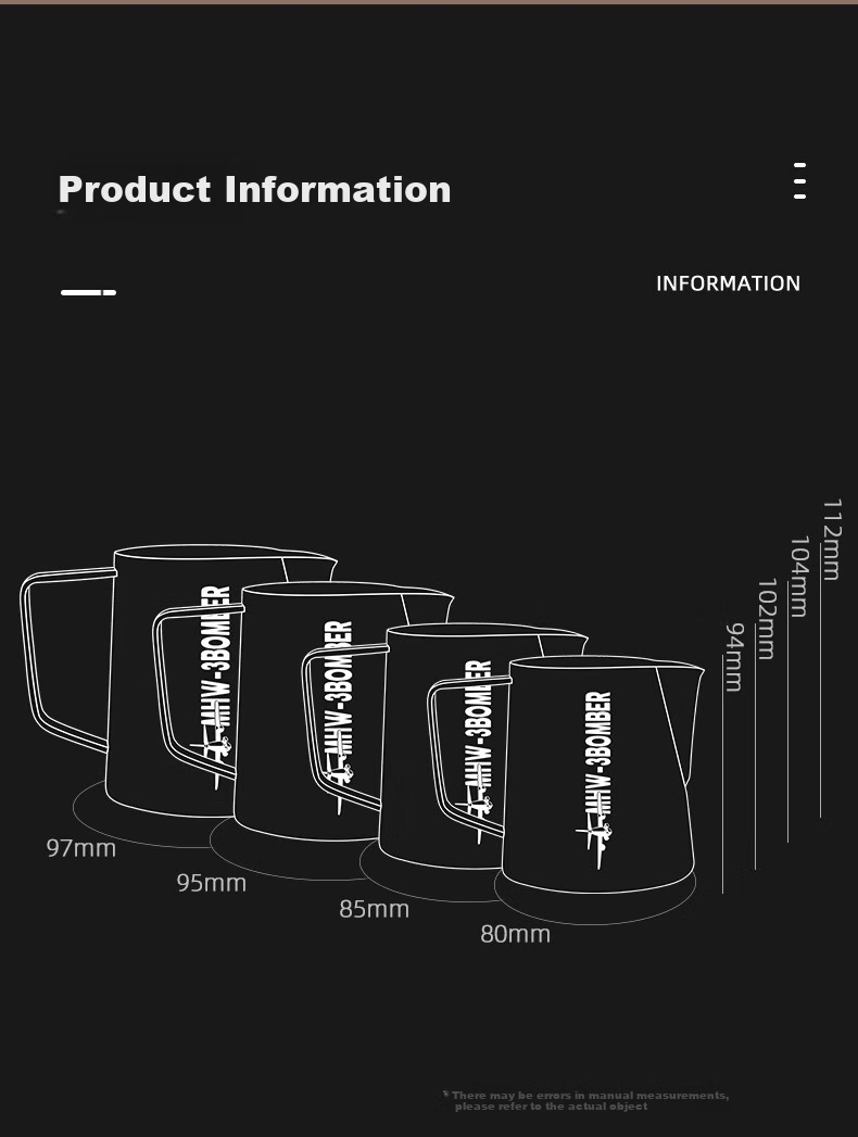 MHW-3BOMBER Gradient Pink Bomber 5.0 Latte Art Pitcher Crocodile Mouth Pointed Round Spout Professional Barista Milk Frothing Pitcher 12