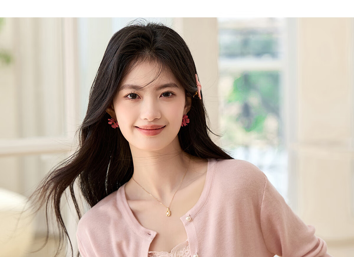 PinCai Knitted Cardigan for Women, Lace Design Inner Vest Two-Piece Set, Thin Knit Outer Jacket P52Z074 60