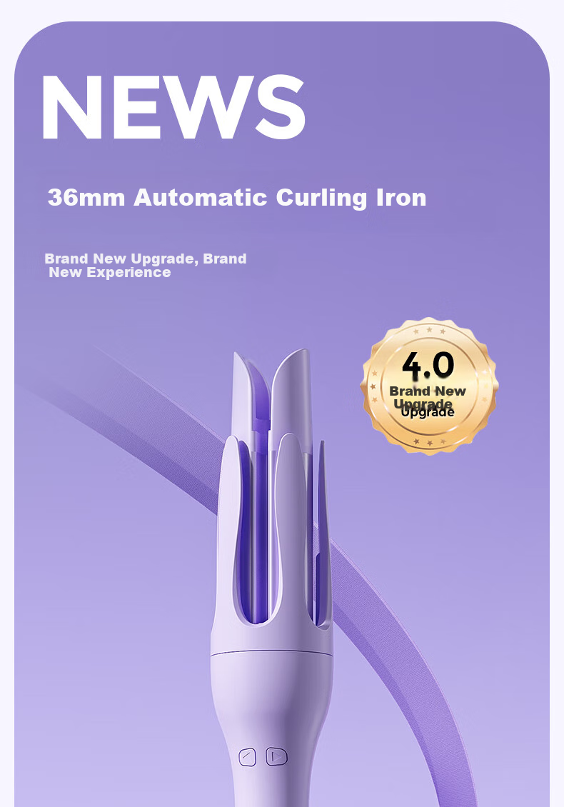 AUX Fully Automatic 36mm Ionic Hair Curler Electric Curling Iron Portable Large Waves for Women Gift 5