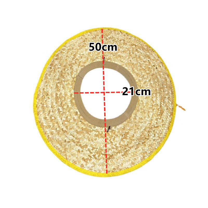 BAIGE Safety Helmet Sunshade Brim Construction Straw Sun Hat Breathable Summer Work Hat Unisex CW474259 6