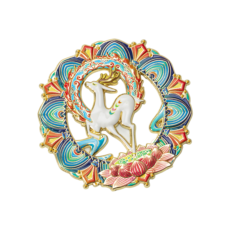 TIANSE Dunhuang Cultural Metal Refrigerator Magnet Chinese Style Souvenir Museum Gift Annual Meeting Gift Cultural Creative Teacher's Day Birthday Gift Female TS-6308 Dunhuang Nine-Colored Deer