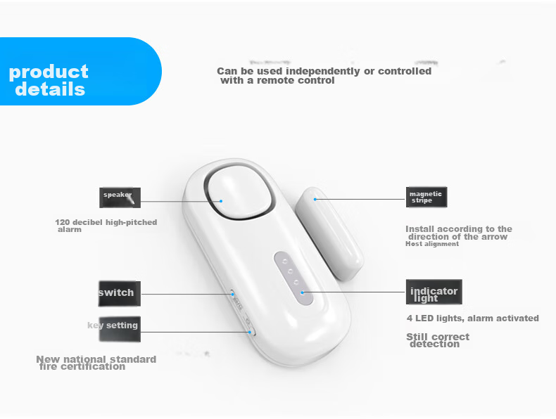 LFang KR-D2 Door Magnetic Alarm, Anti-Theft Alarm for Doors And Windows, Home And Shop Use, Wireless Remote Control Anti-Theft Device for Doors And Windows 23