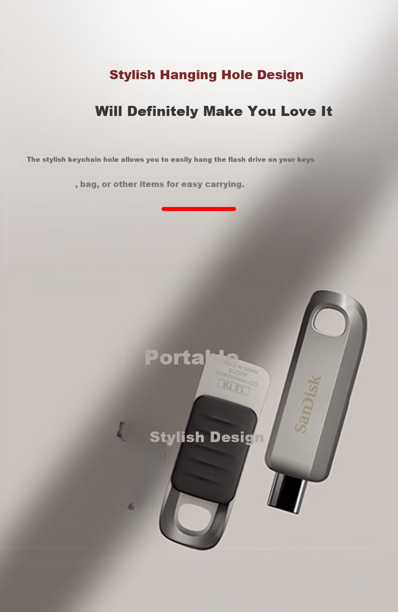 Sandisk 256GB Type-C USB3.2 Mobile Flash Drive CZ75, Read Speed up to 400MB/s, Data Recovery, Secure Encryption, Metal USB Drive for Phones, Tablets And Computers 5