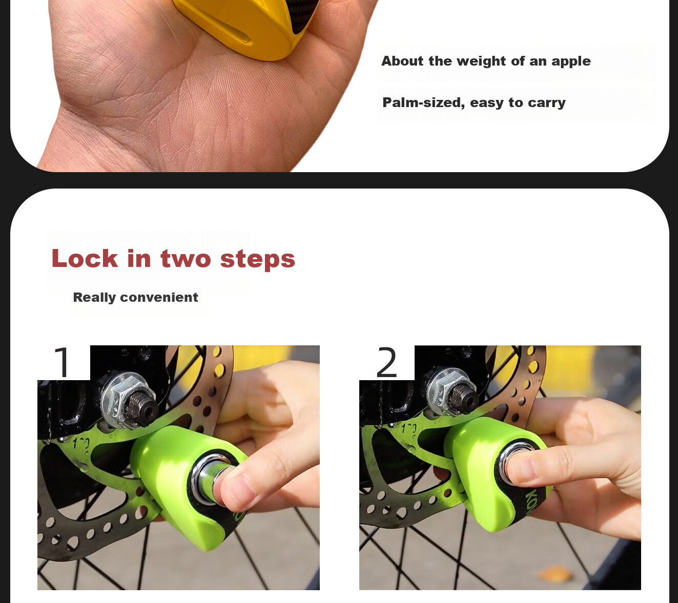 KOVIX KNN1 Disc Brake Lock for Electric Bikes And Scooters, Anti-Theft Lock for Mountain Bikes, Portable Brake Disc Lock for Motorcycles 6