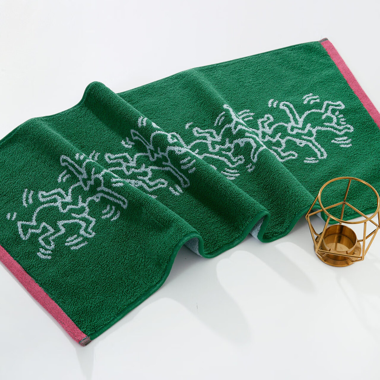 Полотенце KING SHORE X Kaishahar Collaboration A-Class Pure Cotton Jacquard Graffiti Towel, 1 шт.