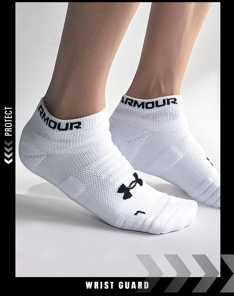 Under Armour Socks, Boat Socks [3 Pairs], Basketball Badminton Sports Socks for Men And Women, Running Thin Odor-Resistant Towel Short Cotton Socks 1