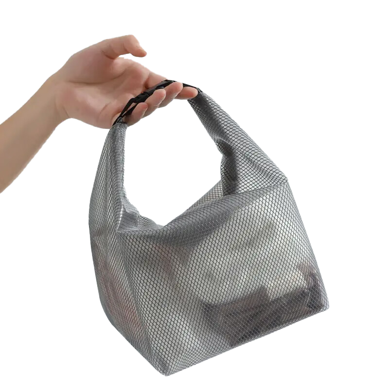BWNK Travel Toiletry Storage Bag Waterproof Swimming Fitness Outdoor Home Shower Dry and Wet Separation Drawstring Bag Gray
