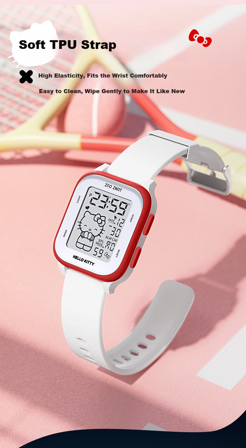 Hello Kitty Children's Watch for Girls Aged 6-12 Elementary And Middle School Students Sports Smart Watch Electronic Watch for Students 878 6