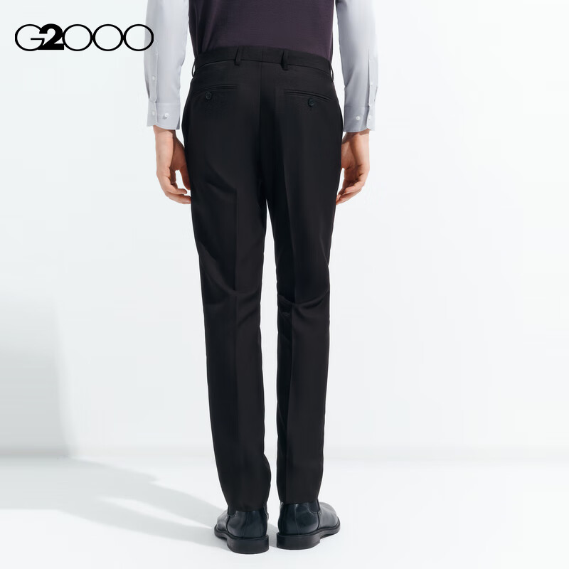 G2000 [Easy-Care/Mall-Matching] Men's Spring And Summer Business Commute Formal Dress Pants Trousers, Black, Size 29