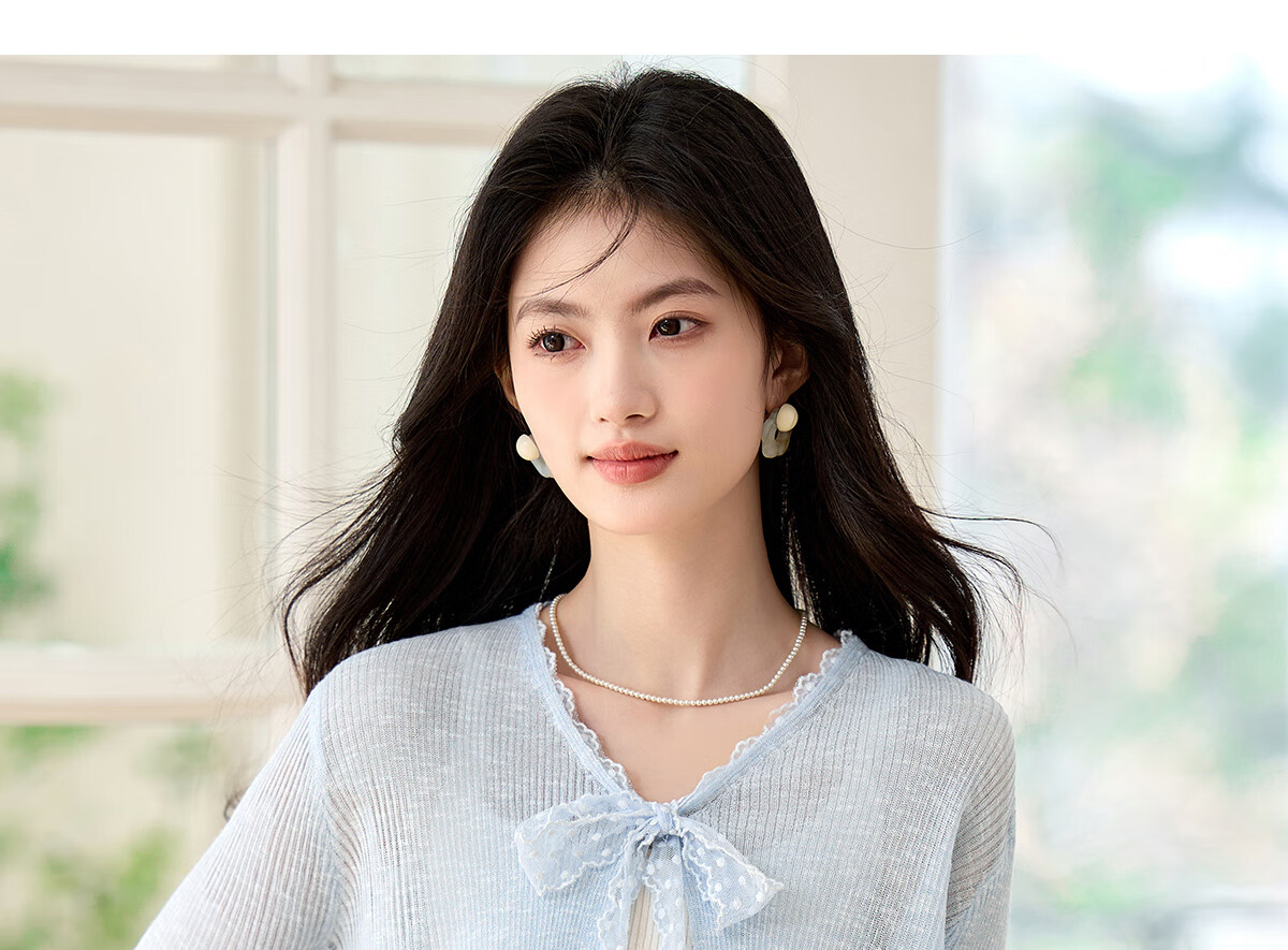 Pincai Women's Summer Ice Silk Lace Tie Cardigan Thin Shawl Air Conditioning Shirt P52Z070 64