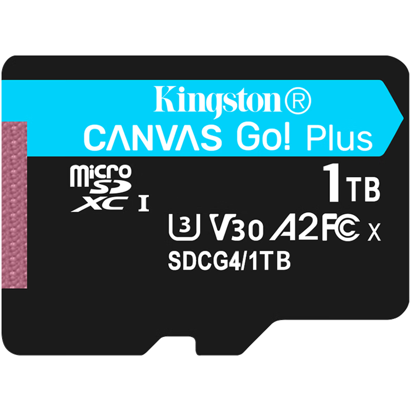 Kingston 1TB TF (MicroSD) Memory Card, U3 V30 A2 4K Compatible with DJI Pocket 4/Action 6/Drones/Cameras/Security Cameras