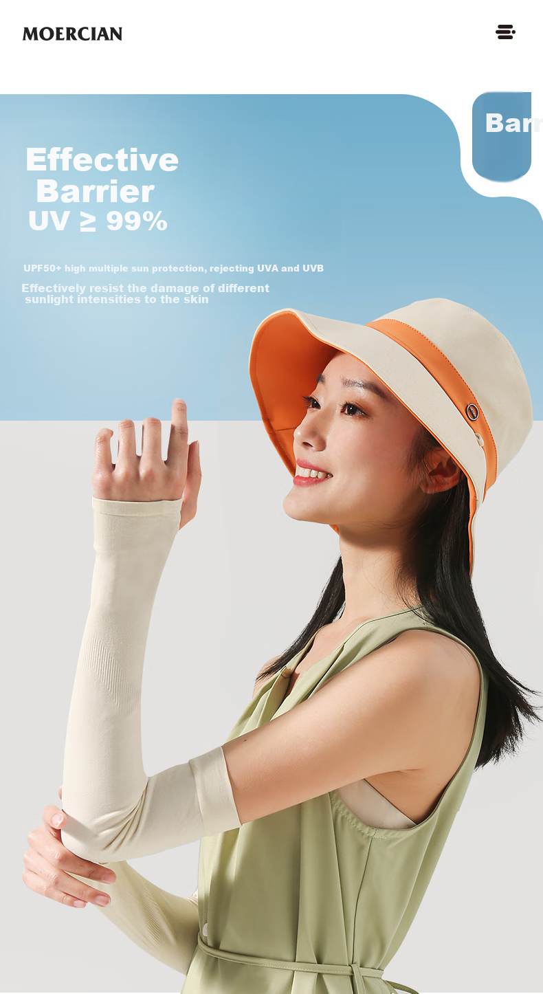 Muerxi UV Protection Ice Silk Nylon Sun Sleeves Unisex Outdoor Arm Sleeves for Hiking Cycling 6