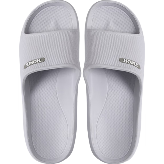GUOLUOFEI Extra Large Size Slippers for Men And Women, Summer Home Bathroom EVA Shower Non-Slip Plus Size Gray 44-45
