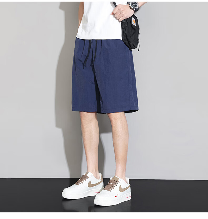 Jeanswest Men's Shorts, Summer Lightweight Loose-Fitting Cool Casual Five-Point Pants, Trendy Youth Sports Quick-Dry Straight Beach Shorts for Me 5