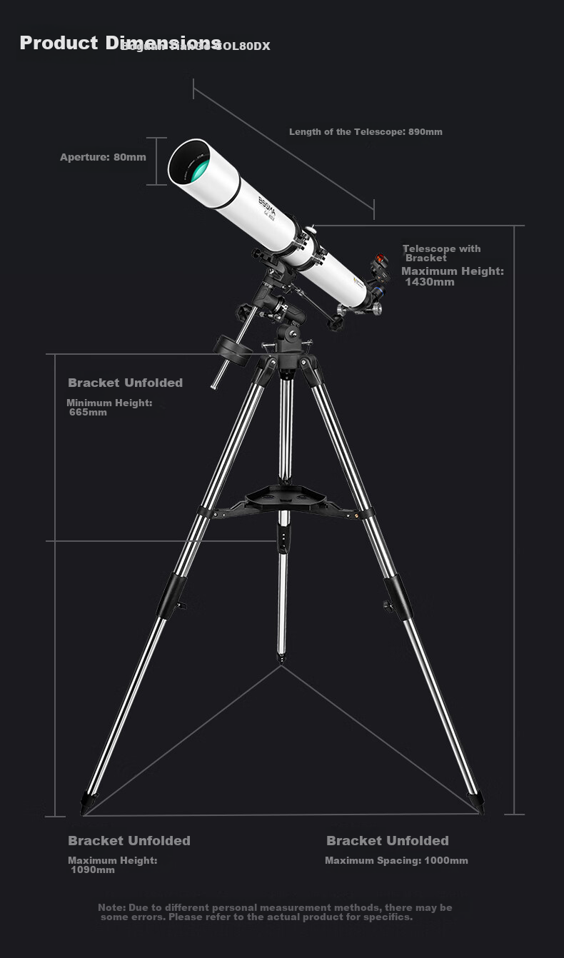 BOSMA Tianchen 90DX Evolution Edition Astronomical Telescope, Professional High-Magnification High-Definition Large-Aperture Telescope for Children's Science Education And Stargazing Beginners 26