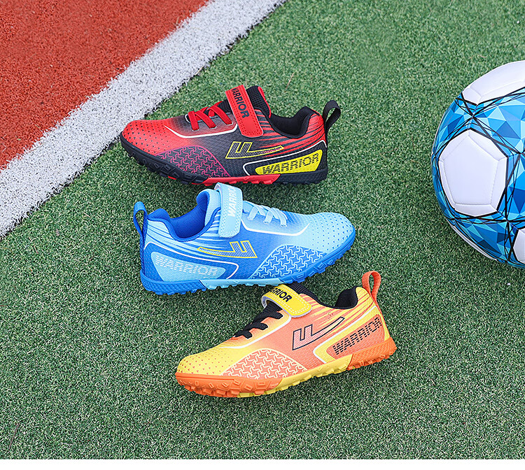 Warrior Children's Soccer Training Shoes for Boys And Girls, Elementary And Middle School Students' Specialized Molded Cleats WZ-B578T Blue Light Blue Size 31 2