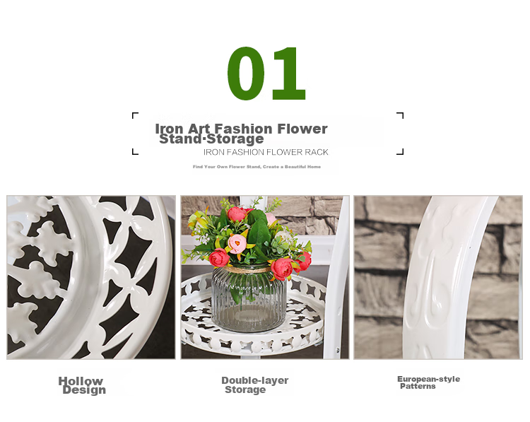 Anerya European Iron Balcony Flower Rack with Multiple Layers, Indoor And Outdoor Planters for Pothos And Spider Plants, Thickened Flower Stand 2