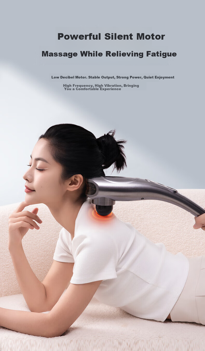 AUX Cervical Massager 4401-C (Rechargeable), Xiaohaitun Massage Stick, Fascia Gun, Percussion Hammer, Handheld Massage Device, Mid-Autumn Festival Gift 7