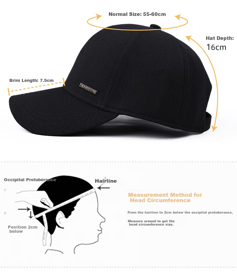 Denssyne Men's All-Season Casual Hard Brim Baseball Cap, Brand Authentic Sun Protection Cap for Middle-Aged And Elderly 8