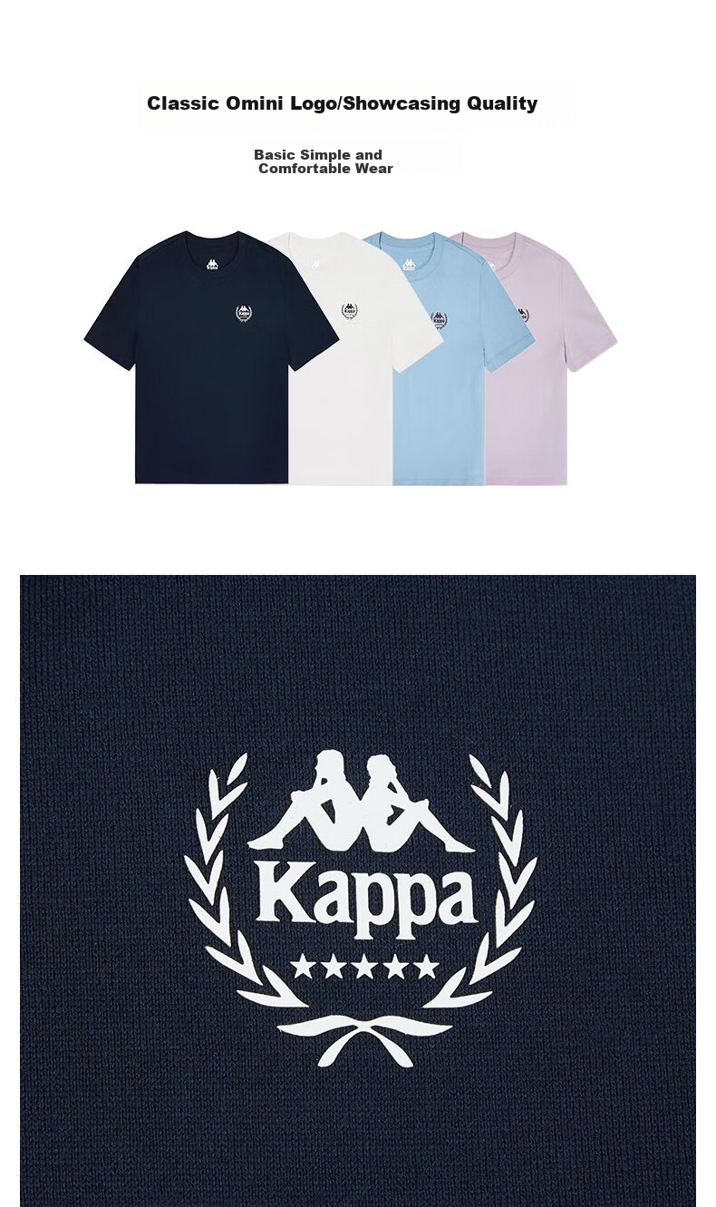 Kappa Back-to-Back T-Shirt Short Sleeve Retro 2026 New Summer Casual Cotton Sports Top K0E42TD01D 4