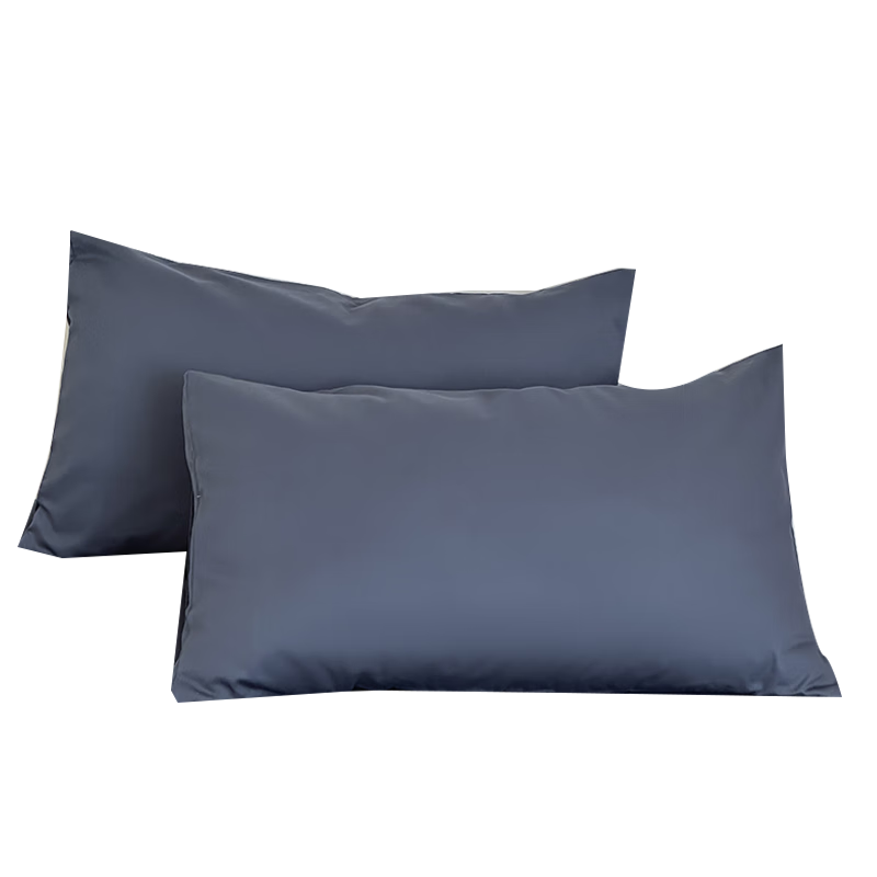 Hodo Class A Pure Cotton Pillowcase, Machine Washable, Single Pillow Cover, Pure Cotton Inner Liner, Thickened Inner Lining, 48x74cm, Blue-Gray, One Piece