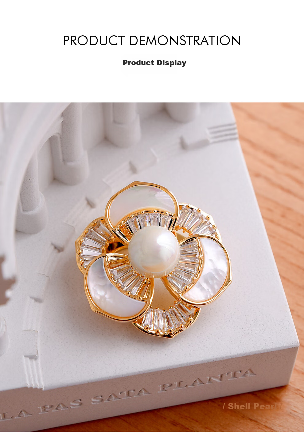 Hangsilu Scarf Pin, Square Scarf Clip, Chest Pin, Two-In Tie Clip, Shirt Decoration, Birthday Gift, Mid-Autumn Festival Gift for Mom And Teachers 7
