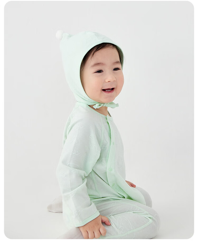 Wismorni Infant Clothes, Spring And Summer Thin Style, Boys And Girls Long Sleeve Bodysuit, Romper, Onesie, Air Conditioning Suit 4