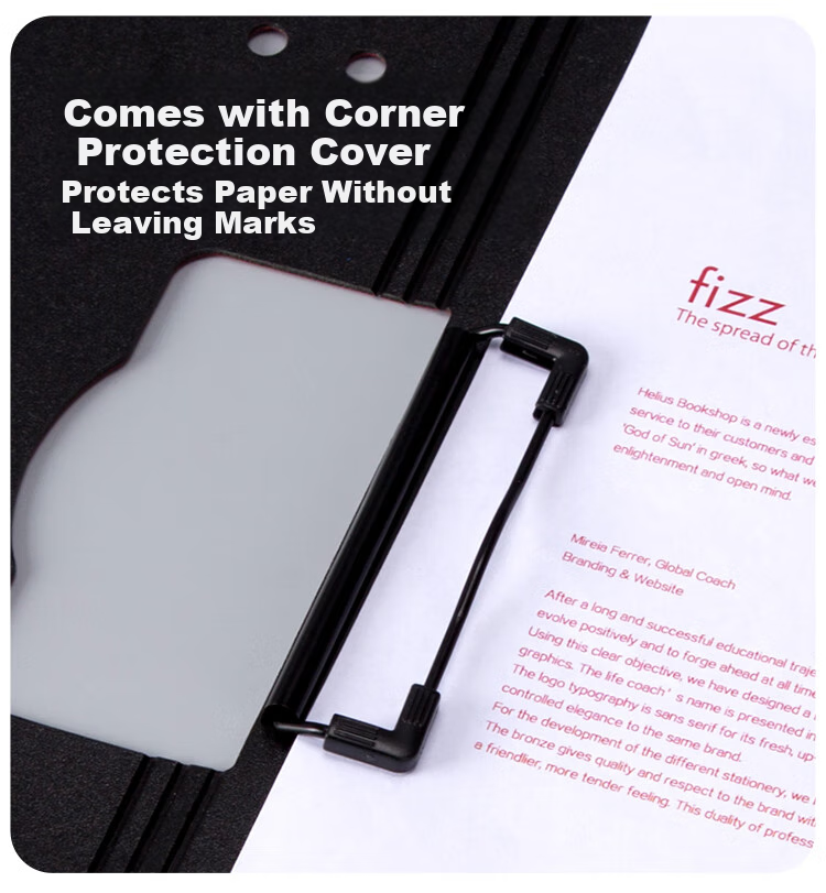 Fizz High-Quality A4 Vertical Thickened Hard File Folder/Leaving Board/Folded Board/Colorful Document Folder/Office Supplies Poetry Recitation Contract Board Exam Paper Storage Folder White A6381 7