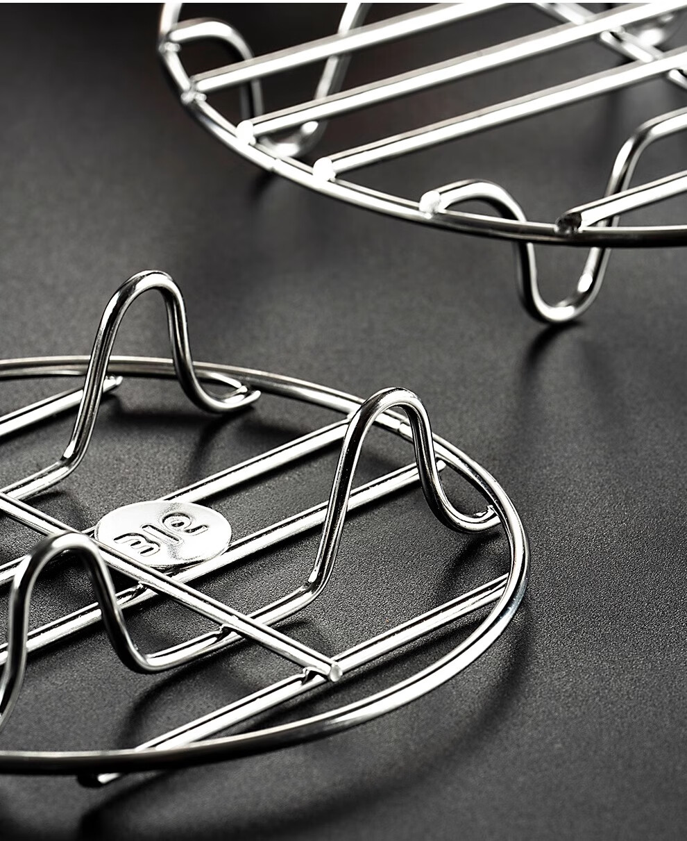 Onlycook 304 Stainless Steel Steamer Rack, Pot Holder, Table Mat, Low And Tall Steamer Rack for Cooking Pots, Small Size 16