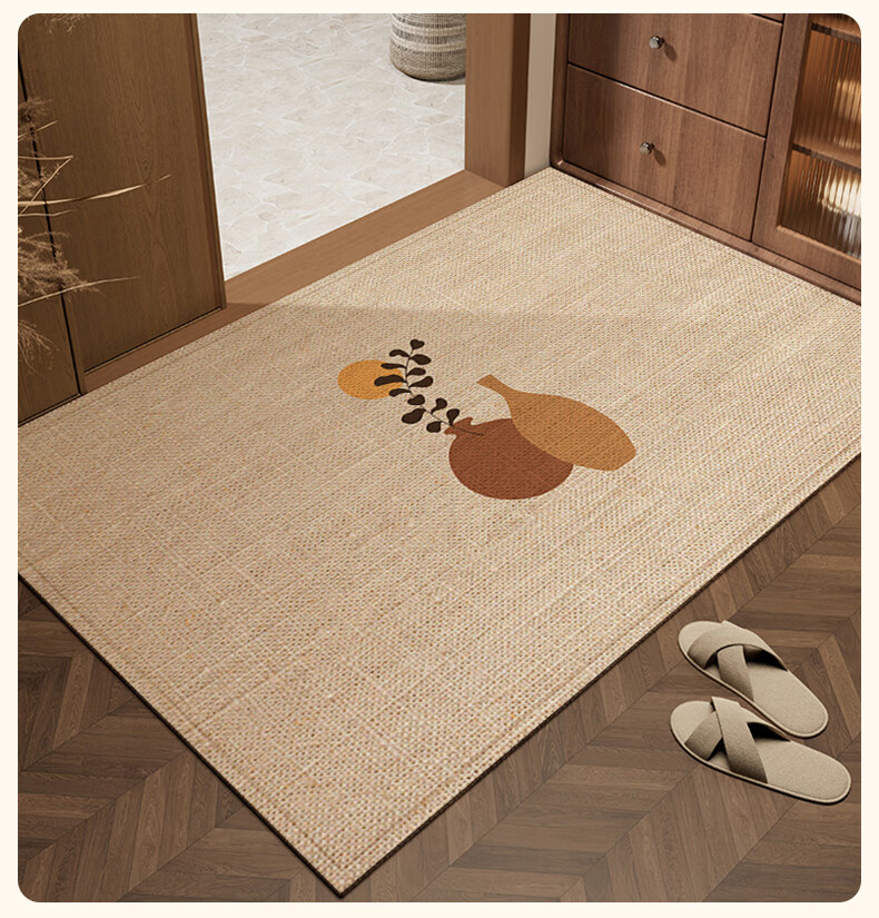 Ruien Simple And Elegant Entrance Mat, Non-Slip Doormat for Indoor And Outdoor Use, Foot-Wiping Mat for Entryway 1