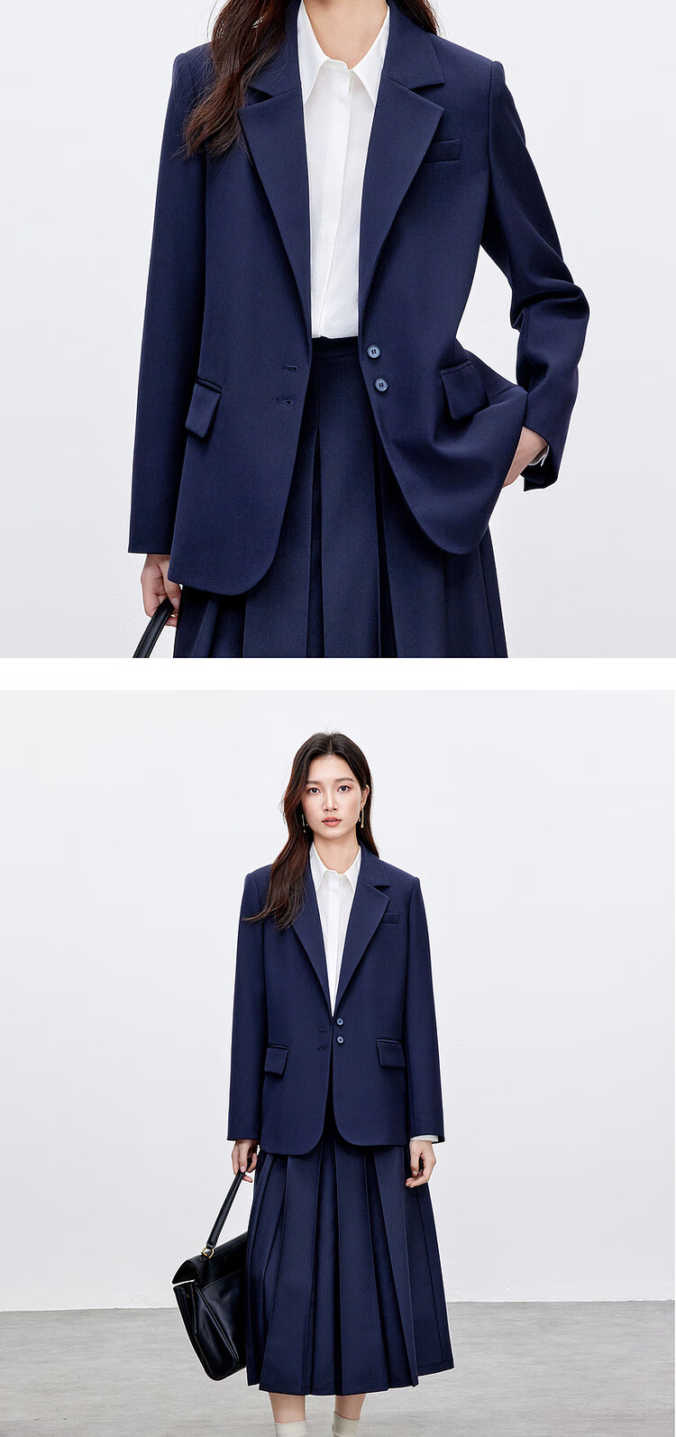 Sentubila Elegant Commuter Women's Autumn Wrinkle-Free Loose Blazer High-Intelligence Casual Jacket Black M 15