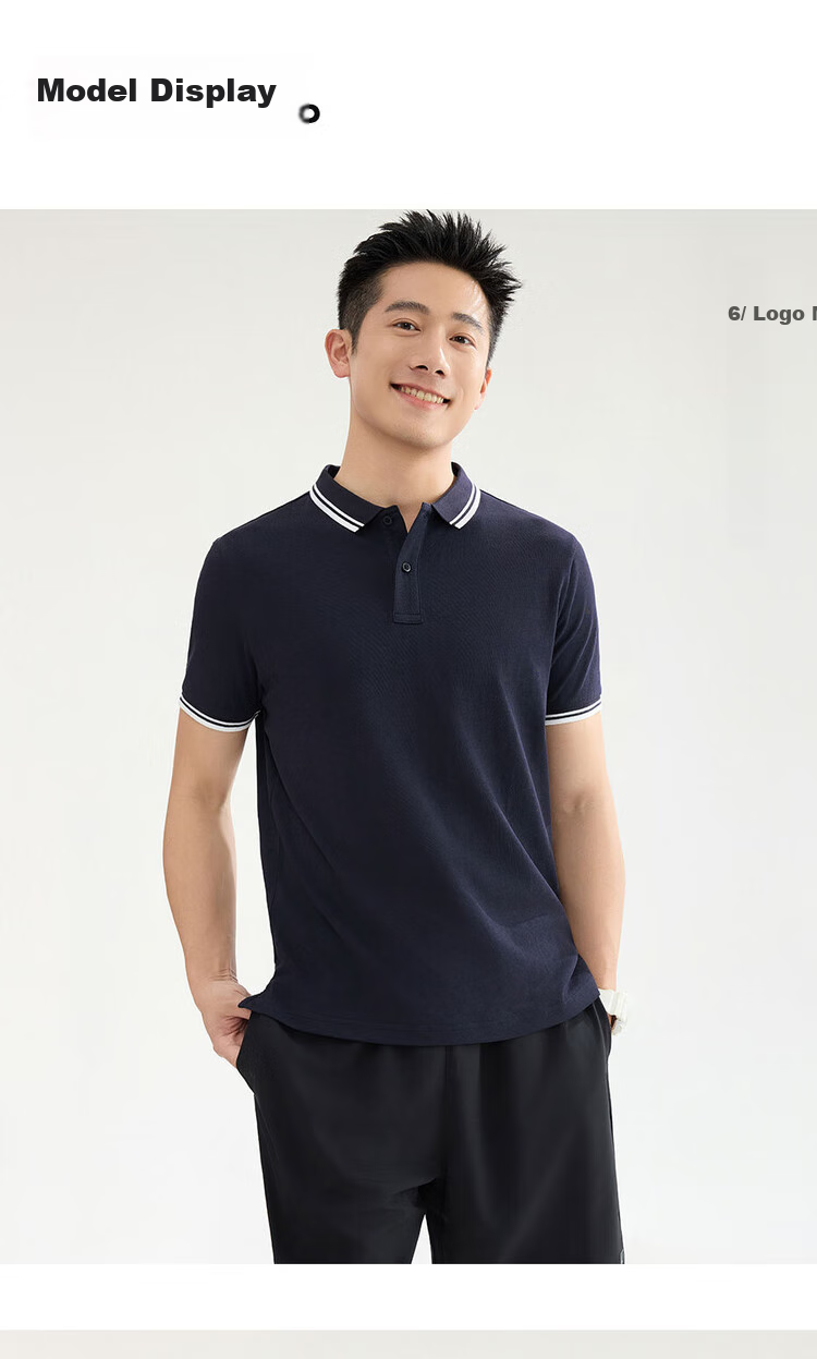 Giordano Men's Short-Sleeve Polo Shirt, Summer Black Technology Quick-Dry Contrasting Pique Fabric, Lightweight Collared Top 01014387 10