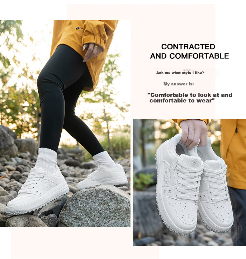 VANCAMEL Men's Sneakers, Couple's Outdoor Casual Shoes, Men's Sports Shoes, Women's White Shoes, 6066 White, Size 38 4