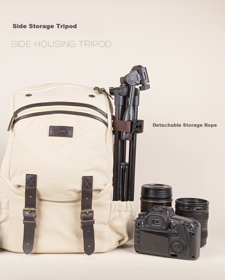 Pulewei Vintage-Style Camera Backpack, Fashionable Handheld Camera Bag for DSLR And Mirrorless Cameras, Suitable for Fuji, Sony, Canon, And Konica Minolta 5