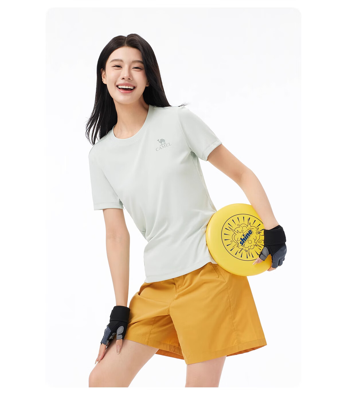 CAMEL Men's T-Shirt, Versatile Round Neck Short Sleeve, Quick-Dry Breathable Solid Color Top Undershirt Half Sleeve for Women, 1060 S 11