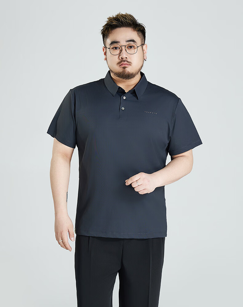 Ayoupang Summer Ice Silk Plus Size Short-Sleeve Polo Shirt, Loose Elastic Collar T-Shirt 5