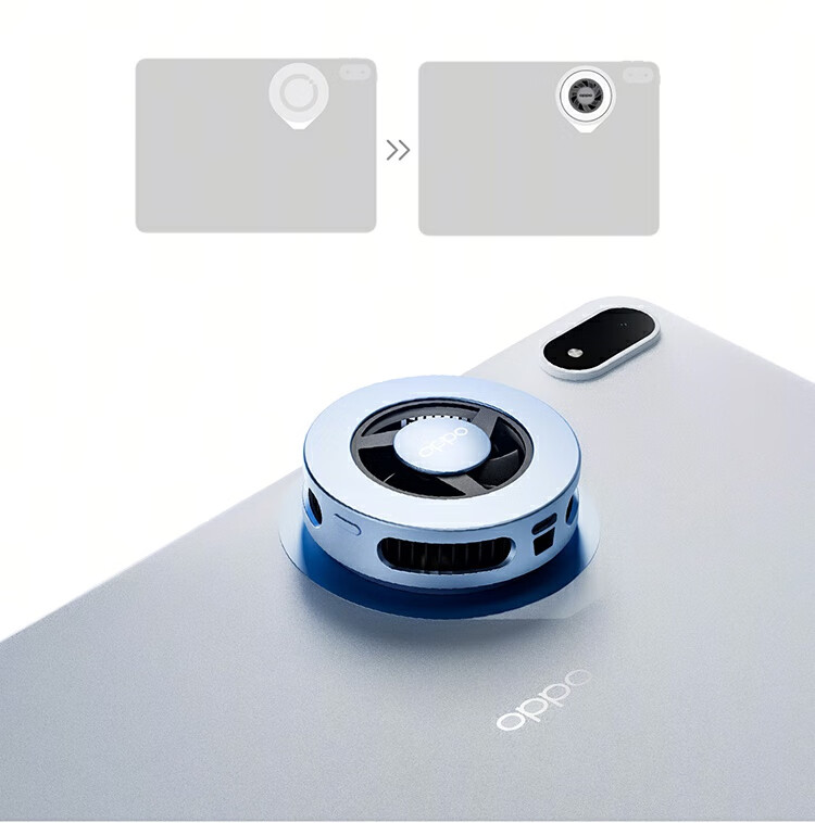 OPPO 27W Ice Wing Magnetic Cooling Back Clip, Sky Blue, Magnetic Design, Instant Cooling, Live Streaming And Gaming Essential, Compatible with OnePlus, Huawei, IPhone 17 Series AI 8